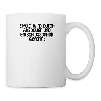 Fitness - Erfolg wird durch Ausdauer und - Tasse - Weiß - Rechts