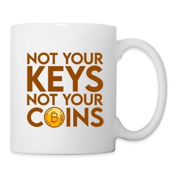 Not Your Keys Not Your Coins 4 - Tasse - Weiß - Rechts