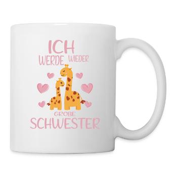 Bald Wieder Große Schwester Verkünden Giraffen - Tasse - Weiß - Rechts