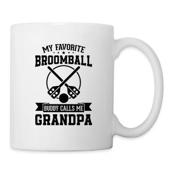 Mon copain de ballon-balai préféré m’appelle Grand-père balai - Mug blanc - blanc - Droite
