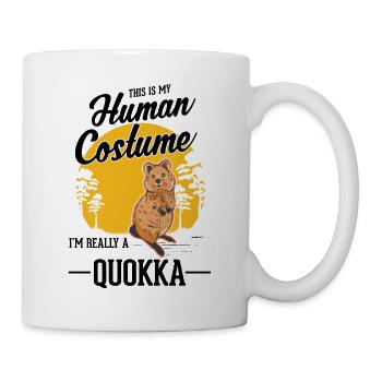 Quokka Halloween Kangourou à queue courte - Mug blanc - blanc - Droite