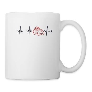 Agriculteur Heartbeat Agriculteur biologique Agriculteur Agriculture - Mug blanc - blanc - Droite