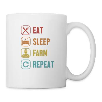 Eat Sleep Farm Repeat Organic Farmer Farmer - Mug - white - Right