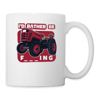 Je préférerais être agriculteur biologique - Mug blanc - blanc - Droite
