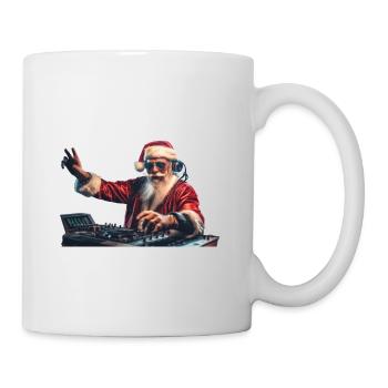 Lustige Weihnachtsdesigns Mit Dem Weihnachtsmann - Tasse - Weiß - Rechts