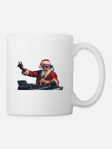 Lustige Weihnachtsdesigns Mit Dem Weihnachtsmann - Tasse - Weiß