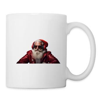 Lustige Weihnachtsdesigns Mit Dem Weihnachtsmann - Tasse - Weiß - Rechts
