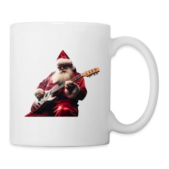 Le Père Noël joue de la guitare pour tout le monde - Mug blanc - blanc - Droite