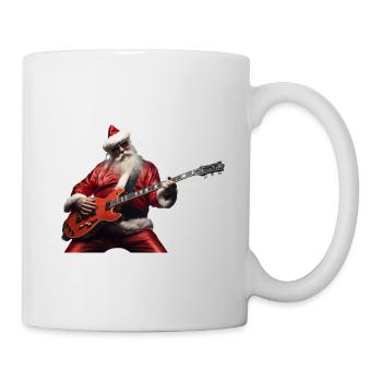 Le Père Noël joue de la guitare pour tout le monde - Mug blanc - blanc - Droite