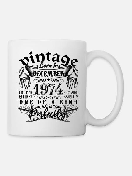 Anniversaire 1974 Décembre 1974 né en Décember - Mug blanc - blanc