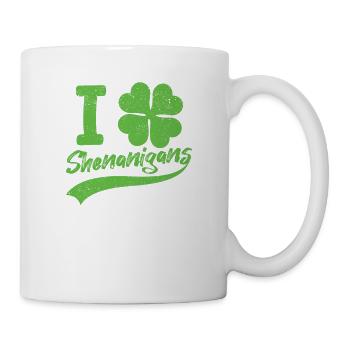 J’adore les drôles de trèfles irlandais de Shenanigan - Mug blanc - blanc - Droite