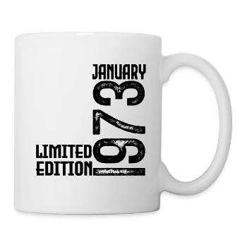 Januar 1973 Geschenk zum Jahrestag. Januar 1973. - Tasse - Weiß - Rechts