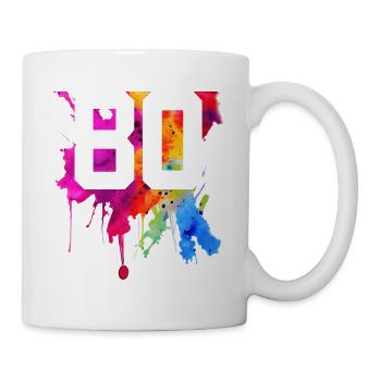 80 JAHRE 80. GEBURTSTAG - Tasse - Weiß - Rechts