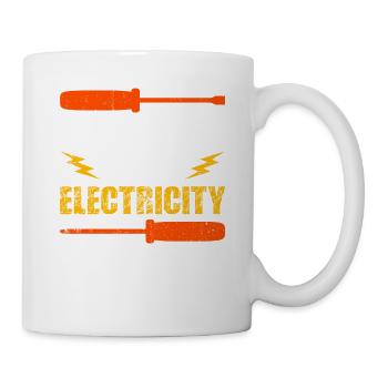 Elektriker Spruch Elektrikergeselle - Tasse - Weiß - Rechts