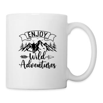 Profitez d’aventures sauvages - Randonnée en plein air - Mug blanc - blanc - Droite