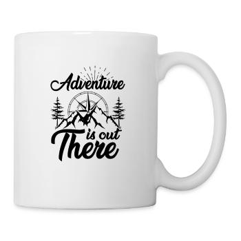 Aventurez-vous là-bas - Voyage en plein air Randonnée - Mug blanc - blanc - Droite