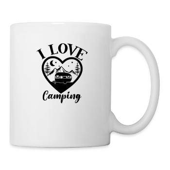 I love Camping - Outdoor Traveling Hiking Nature - Tasse - Weiß - Rechts