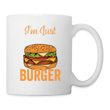 Je suis juste là pour le hamburger Meat Buns Food Hambur - Mug blanc - blanc - Droite