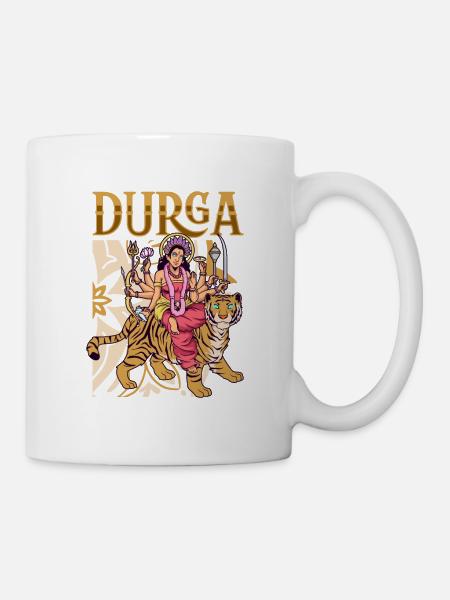 Hindu Gott - Durga - Tasse - Weiß
