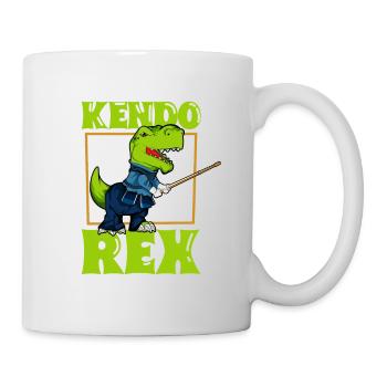 TREX macht Kendo - Tasse - Weiß - Rechts