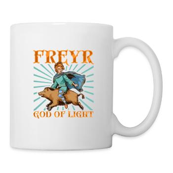 Chevaucher Gullinborsti - Le dieu viking Freyr - Mug blanc - blanc - Droite