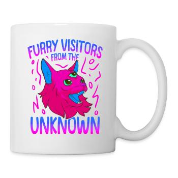 Chat Alien, OVNI, UAP, Espace, Objet volant de l’espace - Mug blanc - blanc - Droite