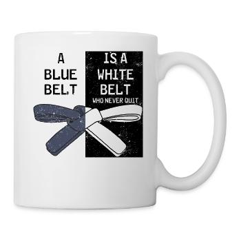 A green belt is a white belt who never quit - Mug - white - Right