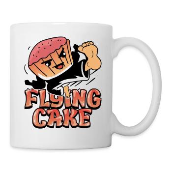 Fliegender Kuchen - Tasse - Weiß - Rechts