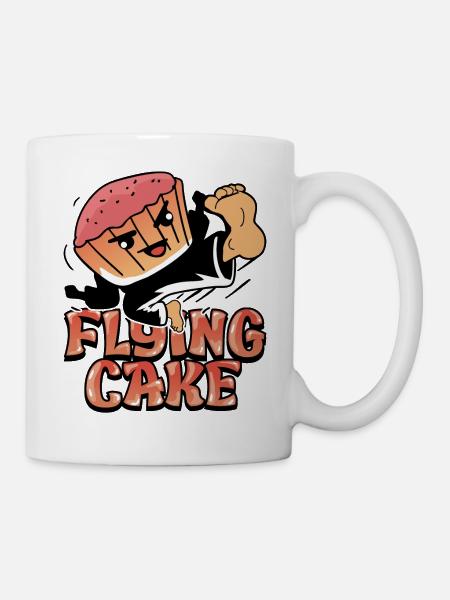 Fliegender Kuchen - Tasse - Weiß