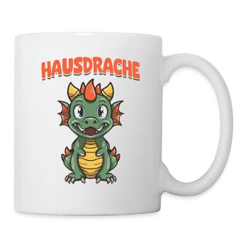 Hausdrache. Stark, Mutig und Unbesiegbar. Drache - Tasse - Weiß - Rechts