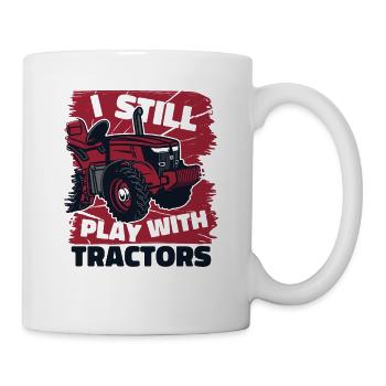 Je joue toujours avec des tracteurs Agriculteur biologique Agriculteur Agriculteur - Mug blanc - blanc - Droite