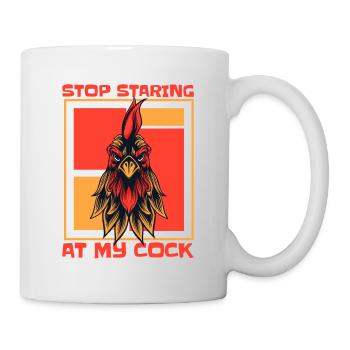 Arrêtez de regarder ma bite Agriculture Agriculteur biologique - Mug blanc - blanc - Droite