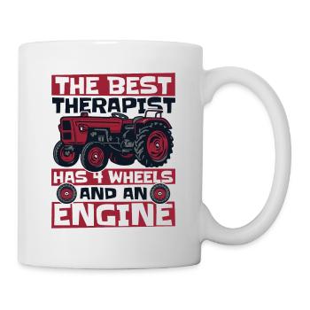 Le meilleur thérapeute a 4 roues Bauer Biobauer - Mug blanc - blanc - Droite