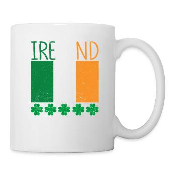 Drapeau irlandais patriotique Irlande trèfle - Mug blanc - blanc - Droite