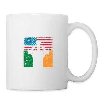 Irisch durch Blut Amerikanisch durch Geburt - Tasse - Weiß - Rechts