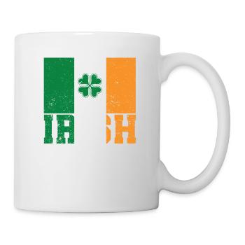 Patriotische irische Flagge Irland Kleeblatt - Tasse - Weiß - Rechts