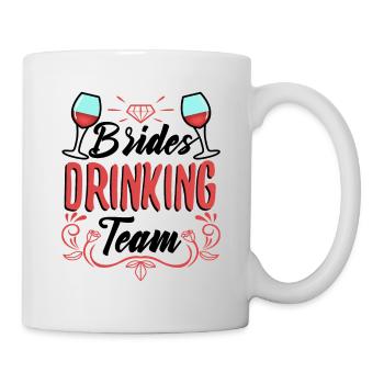 Équipe de beuverie de mariées - Mug blanc - blanc - Droite