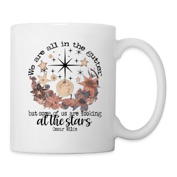 Oscar Wilde's stars quote design - Mug - white - Right