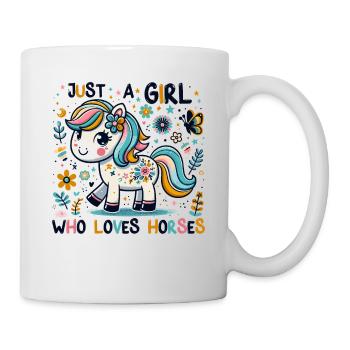 Horse Lover Gift Just A Girl Who Loves Horses - Mug - white - Right