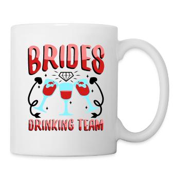 Équipe de beuverie de mariées - Mug blanc - blanc - Droite