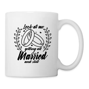 Regardez-moi me marier et merde - Mug blanc - blanc - Droite
