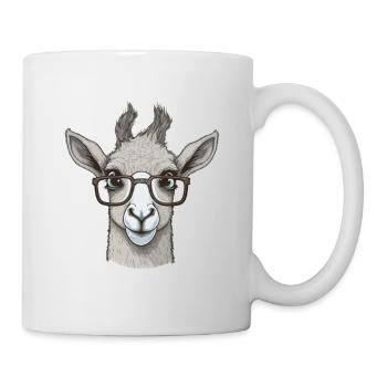 Lama avec lunettes de soleil - Mug blanc - blanc - Droite