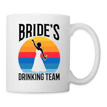 Équipe de beuverie de mariées - Mug blanc - blanc - Droite