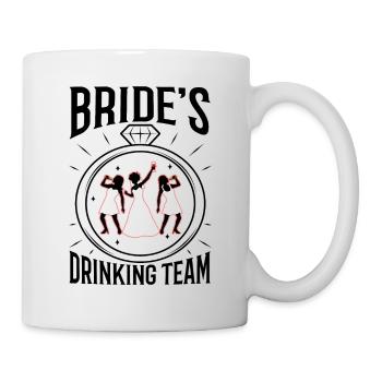 Équipe de beuverie de mariées - Mug blanc - blanc - Droite