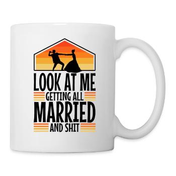 Regardez-moi me marier et merde - Mug blanc - blanc - Droite