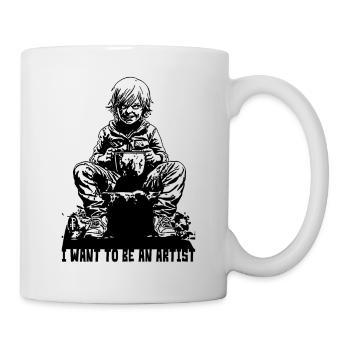 Kleiner Junge will Künstler werden - Tasse - Weiß - Rechts