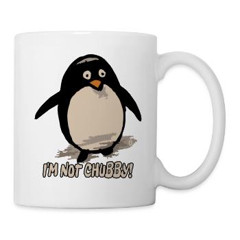 Ich bin nicht pummelig, süßer Pinguin - Tasse - Weiß - Rechts