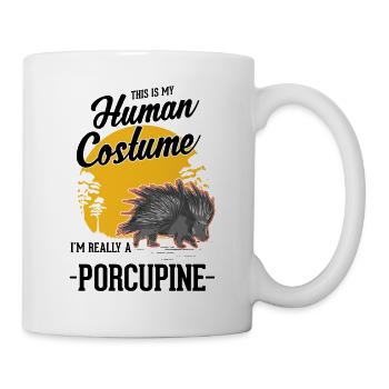 Déguisement humain de porc-épic Halloween - Mug blanc - blanc - Droite