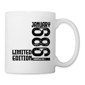 Januar 1989 Geschenk zum Jahrestag. Januar 1989. - Tasse - Weiß - Rechts