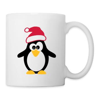 Weihnachten Pinguin - Tasse - Weiß - Rechts